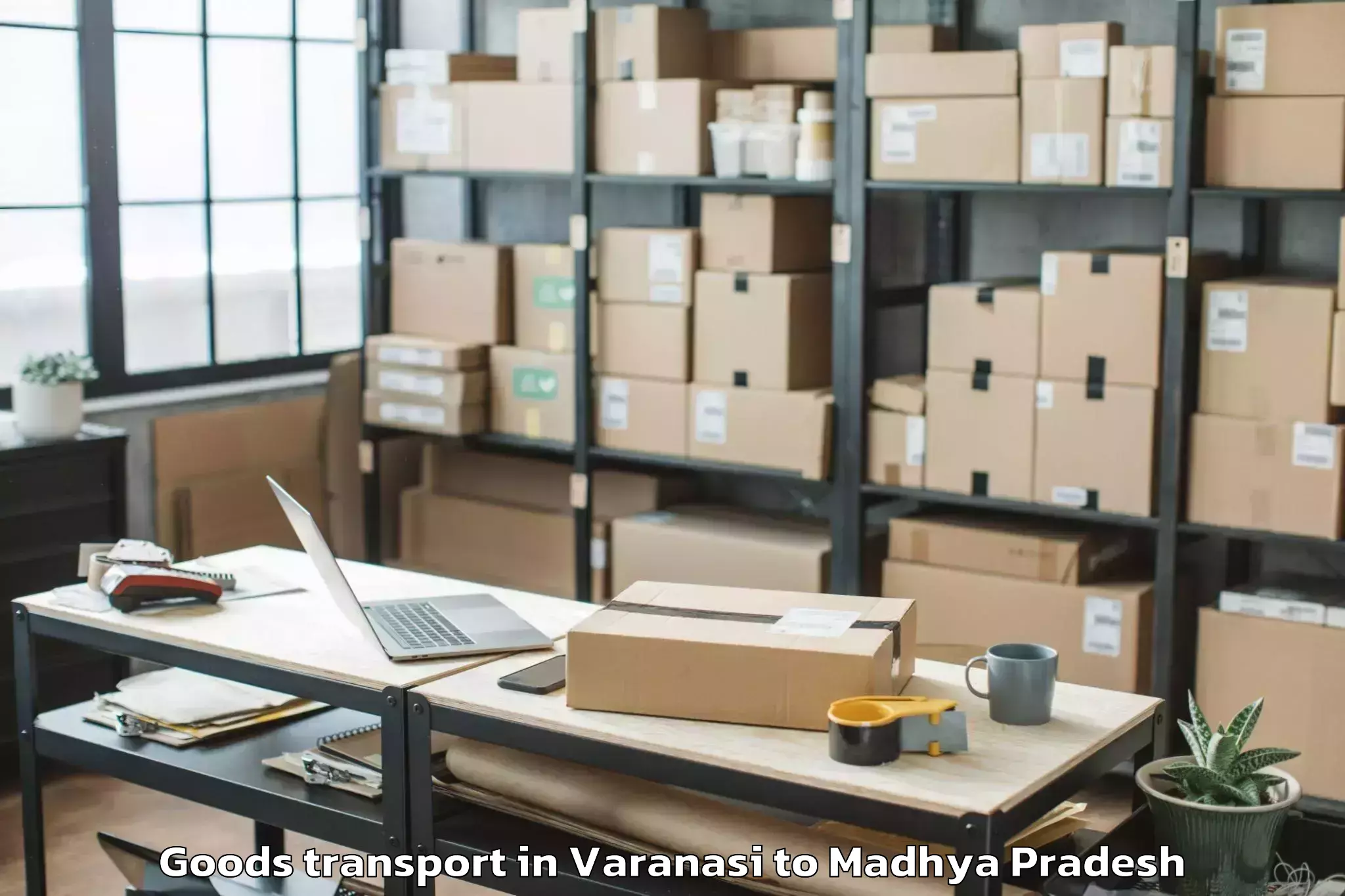 Book Varanasi to Maharajpur Goods Transport Online